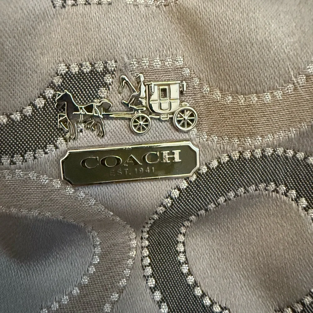 Coach Black and Gray Patterned Shoulder Bag